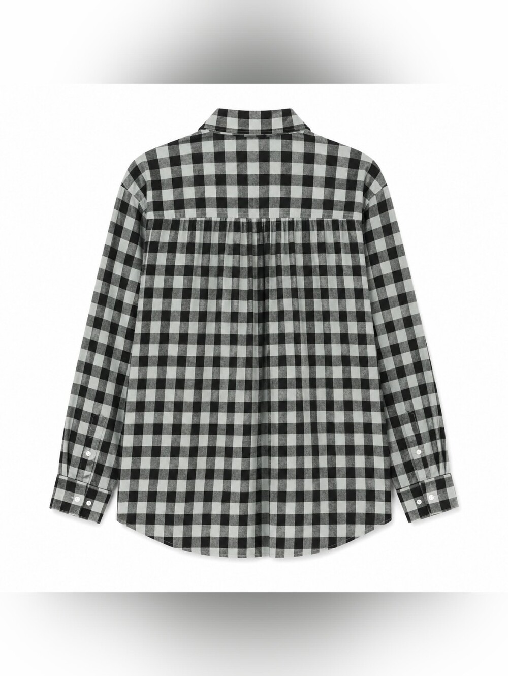 Plus Size H&M Black and Mint Green Check Button-Down Shirt Size 26 - Picture 5 of 6